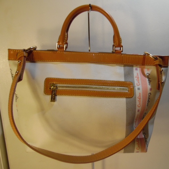 Carlo Rino Classic Vinyl Satchel Shoulder Bag - Picture 4 of 8